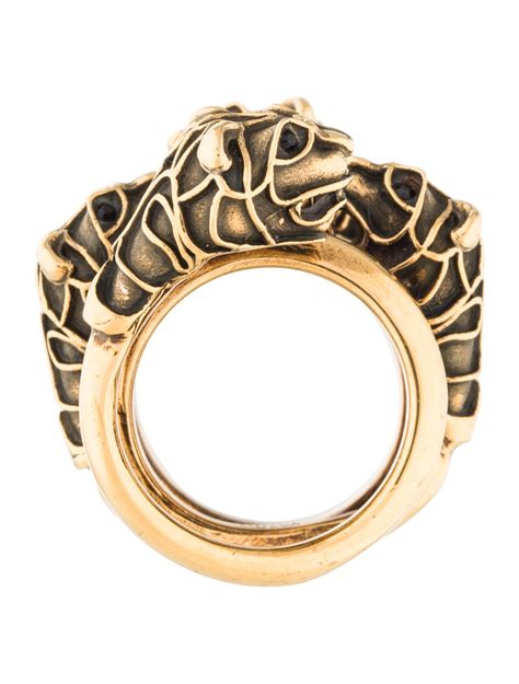 gucci double wrap ring with tiger heads|gucci tiger head slides.